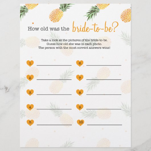 Papier Quel âge avait la mariée pour être pomme de douche (Devant)