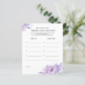 Papier Quel Âge Avait La MARINE ET LA GROOM - Floral Viol (Debout devant)