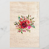 Papier Quel Âge Ont-Ils Été Rustique Floral Fête des mari (Dos)