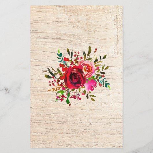 Papier Quel Âge Ont-Ils Été Rustique Floral Fête des mari (Dos)