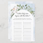 Papier Quel bébé Eléphant Blue Baby shower Jeu (Devant / Derrière)