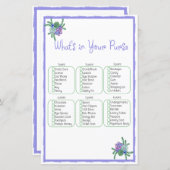 Papier Quel est dans votre sac à main succulent jeu de Fê (Devant / Derrière)