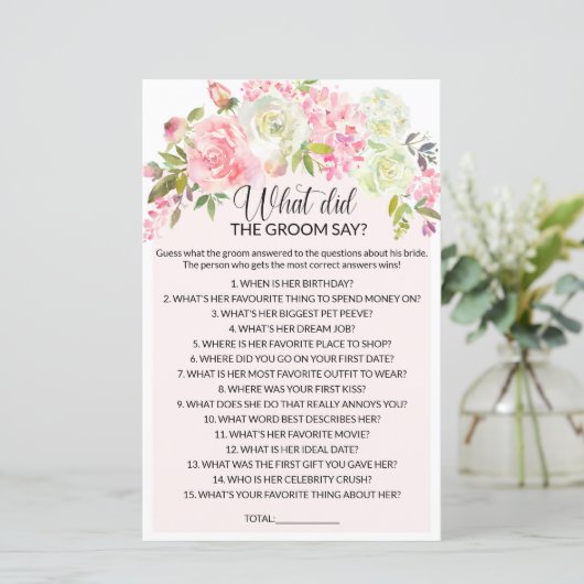 Papier Quel est le jeu de la douche de mariée que le mari (Debout devant)