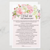 Papier Quel est le jeu de la douche de mariée que le mari (Devant / Derrière)