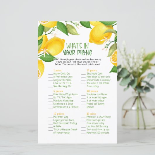 Papier Quel est le jeu de téléphone - Citron (Debout devant)