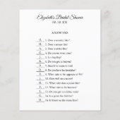 Papier Quel gâteau ? | Jeu de Fête des mariées (Dos)