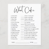 Papier Quel gâteau ? | Jeu de Fête des mariées (Devant)