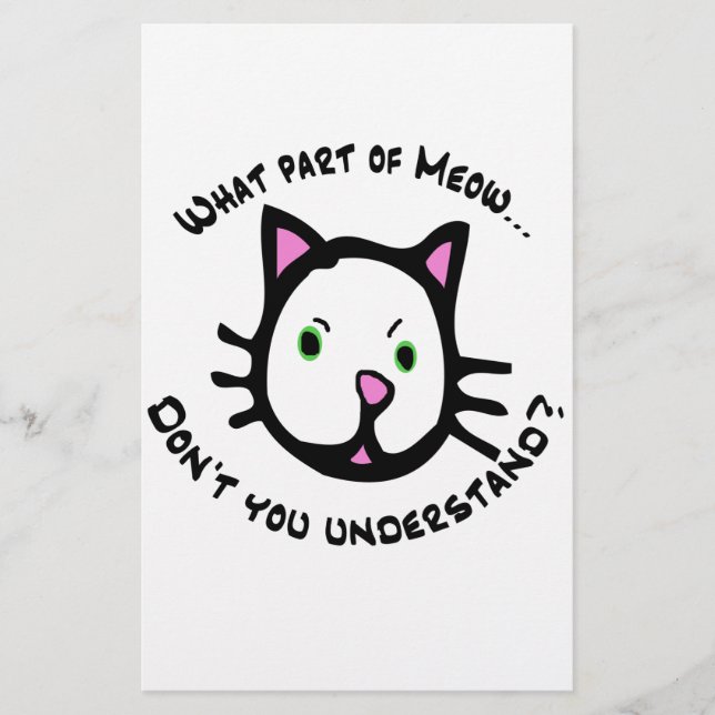 Papier Quelle partie de Meow... (Devant)