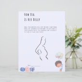 Papier Quelle taille a son Baby shower du ventre Jeu (Debout devant)