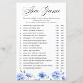 Papier Quelque chose Blue Floral Wedding shower jeu de ch (Devant)