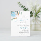 Papier Quelque chose de bleu avant de faire floral nuptia (Debout devant)