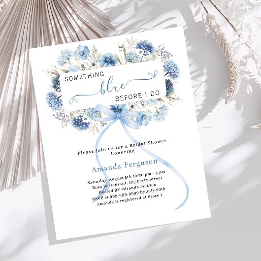 Papier Quelque chose de bleu avant de faire floral nuptia