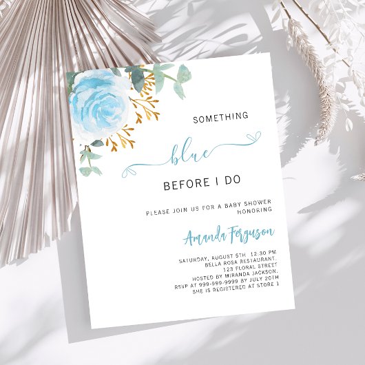 Papier Quelque chose de bleu avant de faire floral nuptia