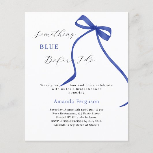 Papier Quelque chose de bleu avant que je ne fasse arc Fê (Devant)