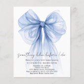 Papier Quelque chose de bleu Coquette Bow Fête des mariée (Devant)