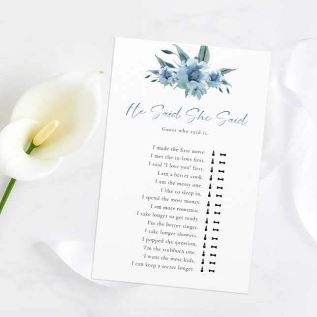 Papier Quelque Chose De Bleu Fête des mariées Il A Dit Qu (Créateur téléchargé)