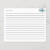 Papier Quelque chose de bleu Fête des mariées Recette Flo (Dos)