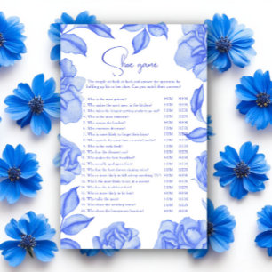 Papier Quelque chose de bleu floral Baby shower Jeu de ch