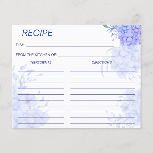 Papier Quelque chose de bleu recette de baby shower de ma (Devant)