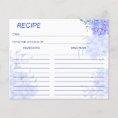 Papier Quelque chose de bleu recette de douche nuptiale d (Devant)