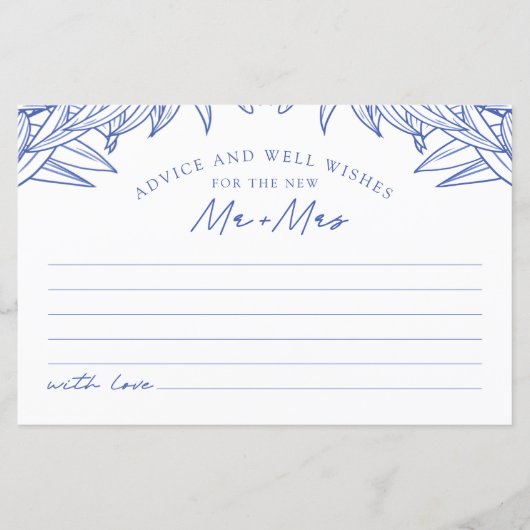 Papier Quelque chose de Bleu Simple Botanique Conseils &  (Devant)