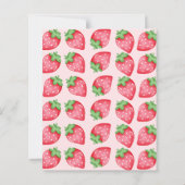 Papier Quelqu'un Berry Sweet Strawberry Baby shower Invit (Dos)