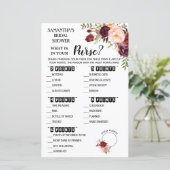 Papier Qu'est-ce que dans votre Purse douche Anglais espa (Debout devant)