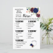 Papier Qu'est-ce que dans votre Purse douche Anglais espa (Debout devant)