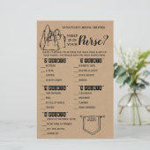 Papier Qu'est-ce que dans votre Purse rustique douche jeu (Debout devant)