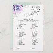 Papier Qu'est-ce que dans votre sac à main succulent jeu (Devant / Derrière)