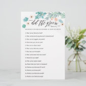 Papier Qu'est-ce que la chambre a dit Fête des mariées fl (Debout devant)