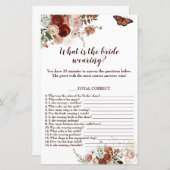 Papier Qu'est-ce que la mariée portant le jeu Bourgogne B (Devant / Derrière)