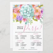 Papier Qu'est-ce qui se passe dans votre jeu de mariée Fl (Devant / Derrière)