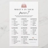 Papier Qu'est-ce qu'il y a dans votre sac à main Jeu de b (Devant)