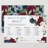 Papier Qu'est-ce qu'il y a dans votre sac ? Jeu de douche (Devant / Derrière)