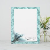 Papier Queue Mermaid Luxe | Seafoam Mint Green Aqua Custo (Debout devant)