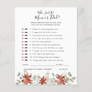 Papier Qui a dit cela Jeu de Baby Shower