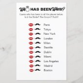 Papier Qui A Été Où ? Jeu de voyage Fête des mariées (Devant)