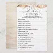 Papier Qui Connaît Daddy Meilleur Baby shower Jeu (Devant / Derrière)