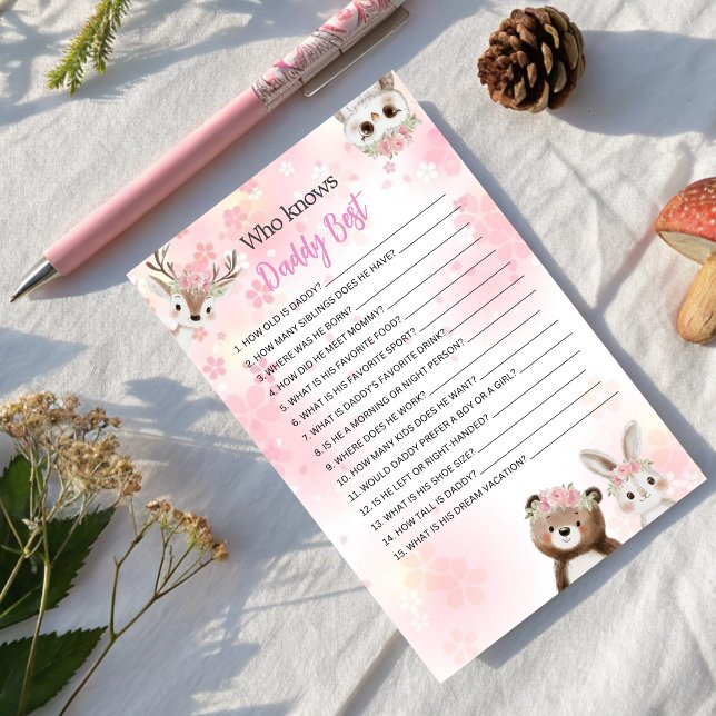 Papier Qui connaît Daddy meilleur jeu - Forest Edition (Créateur téléchargé)