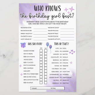 Papier Qui Connaît La Fille Anniversaire Meilleur Jeu - V