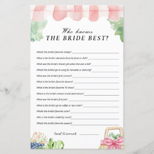 Papier Qui Connaît La Mariée La Meilleure Jeu Nuptiale Ho