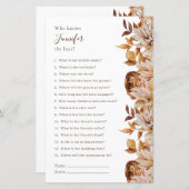 Papier Qui Connaît La Mariée Meilleur Jeu De Mariée (Devant / Derrière)