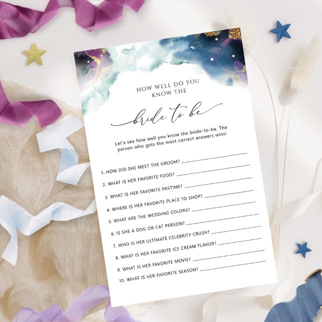 Papier Qui connaît la mariée meilleur jeu de mariée céles (Créateur téléchargé)