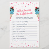 Papier Qui Connaît La Mariée Meilleure Fête des mariées J (Devant)