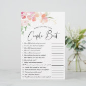 Papier Qui connaît le couple meilleur jeu de douche flora (Debout devant)