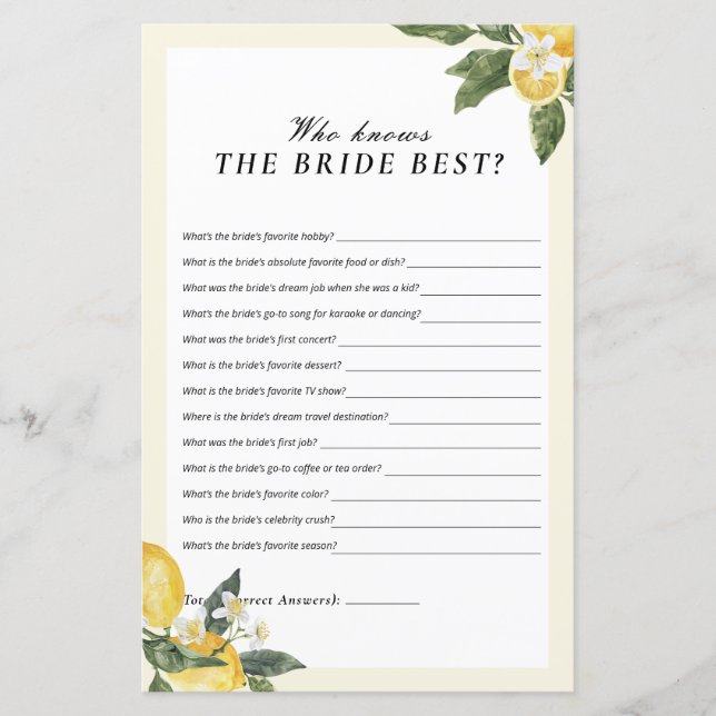 Papier Qui connaît le jeu de fête de mariage Main Squeeze (Devant)