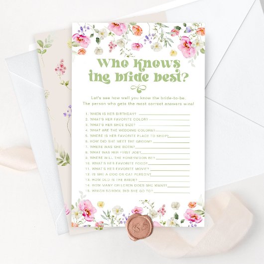 Papier Qui connaît le meilleur jeu de la mariée fleur sau
