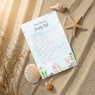 Papier Qui connaît le meilleur papa sous le Baby shower d