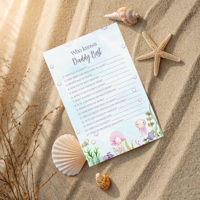 Papier Qui connaît le meilleur papa sous le Baby shower d (Créateur téléchargé)